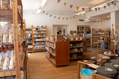 Insidan av butik Bikupan